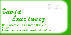 david laurinecz business card